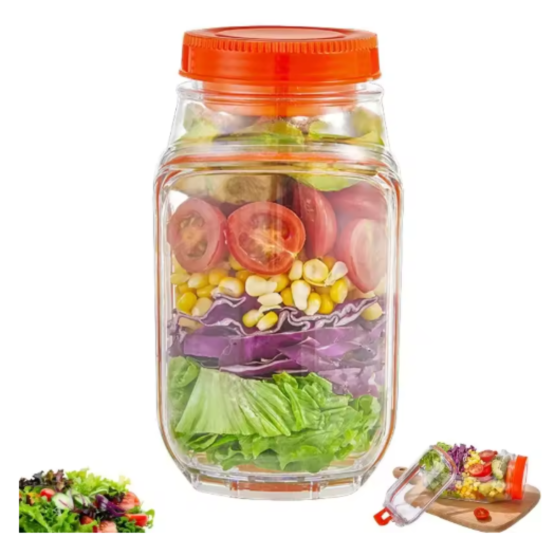 Contenedor de Ensalada perfecta para tus comidas fuera de casa