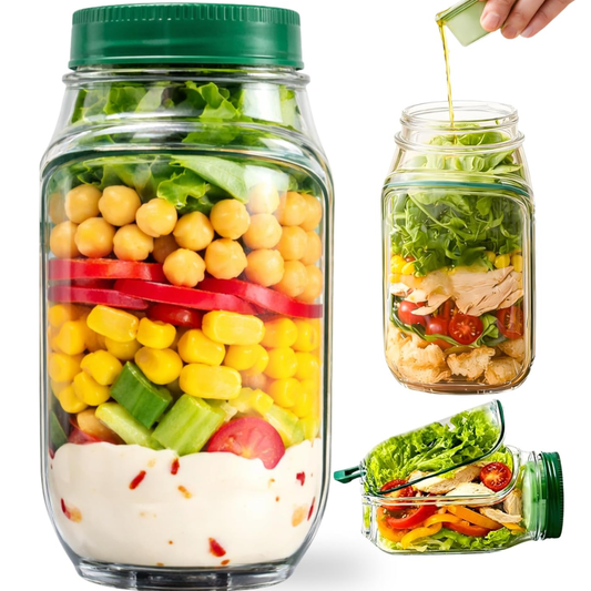 Contenedor de Ensalada perfecta para tus comidas fuera de casa